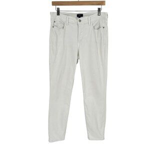 NYDJ Womens Clarissa Ankle Skinny Jeans Size 10 White Denim Lift Tuck Stretch US